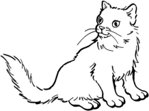 Раскраска Кошка 8 | Раскраски для детей печать онлайн
